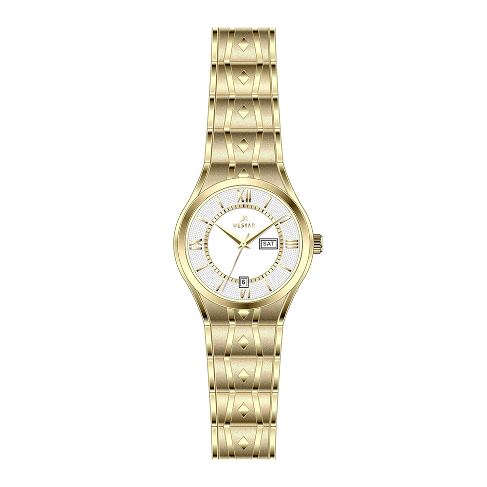 Westar Executive  Ladies White Dial Quartz Watch - EX6619GPN101