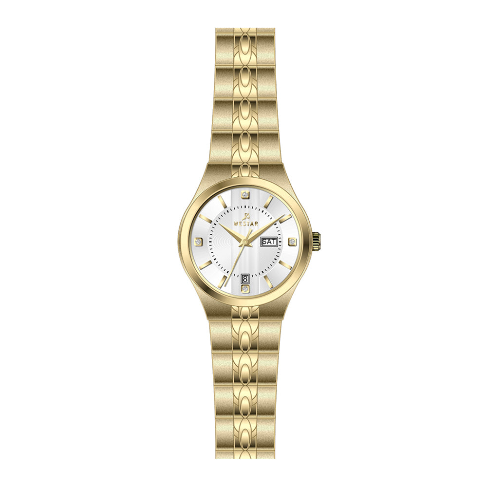 Westar Executive  Ladies White Dial Quartz Watch - EX6630GPN101