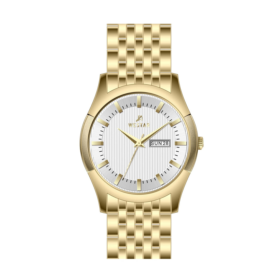 Westar Executive Gents 37 mm Silver Dial Quartz Watch - EX7610GPN107