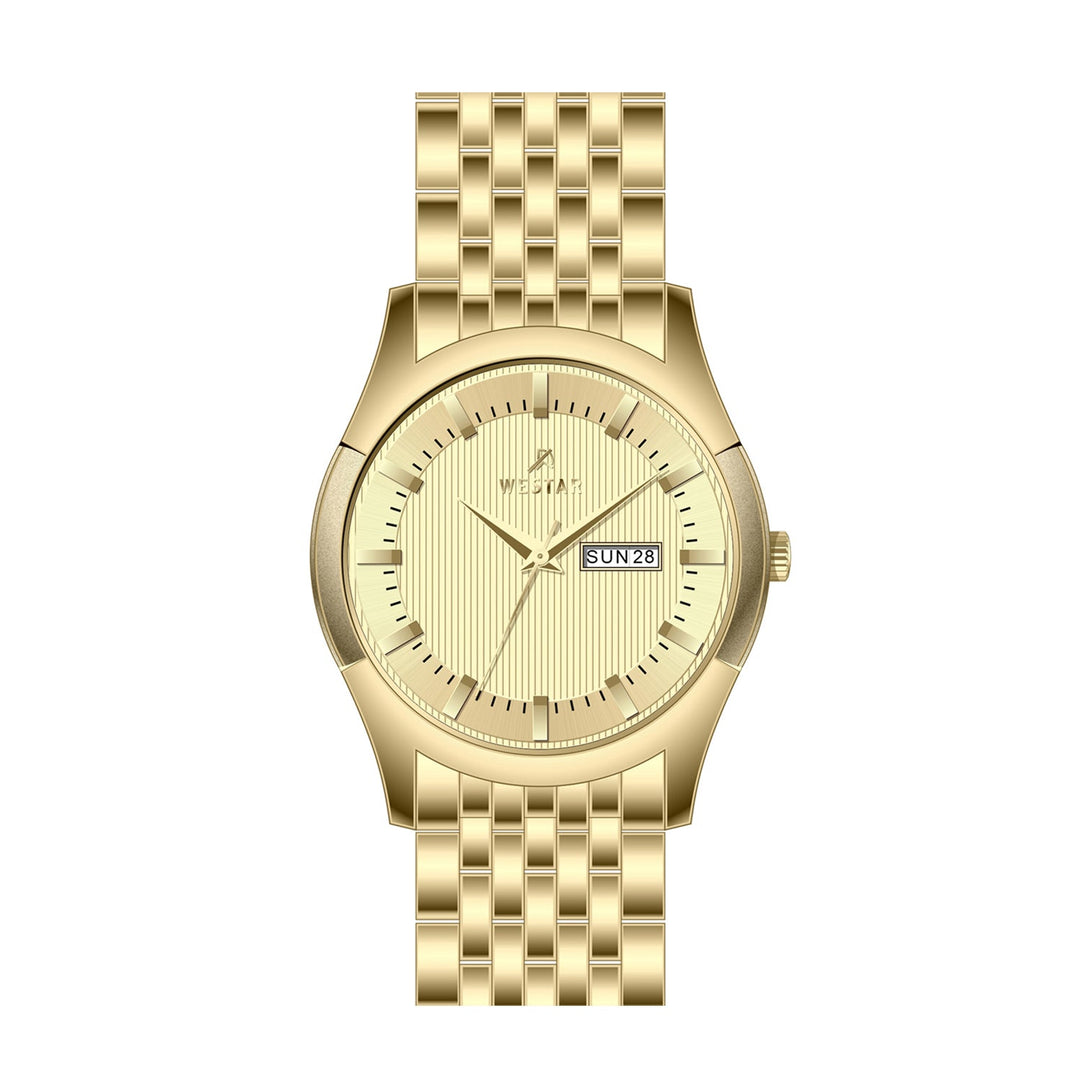 Westar Executive Gents 37 mm Dark Champagne Dial Quartz Watch - EX7610GPN108