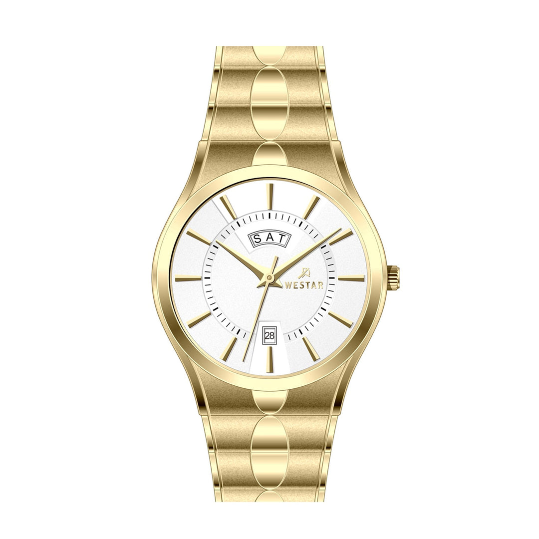 Westar Executive Gents 38 mm White Dial Quartz Watch - EX7613GPN101
