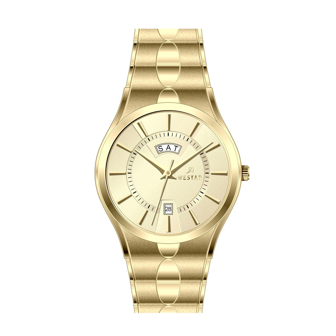 Westar Executive Gents 38 mm Light Champagne Dial Quartz Watch - EX7613GPN102