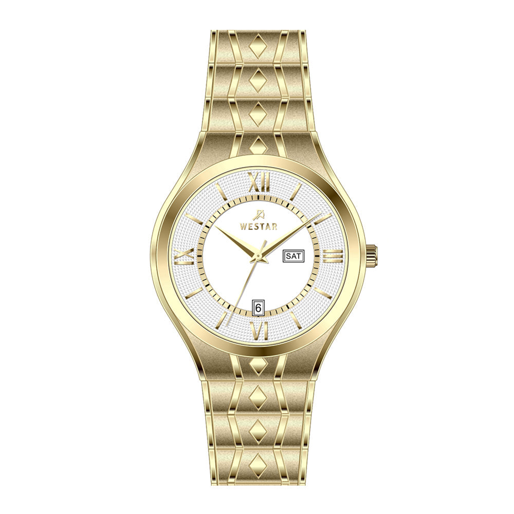 Westar Executive  Gents White Dial Quartz Watch - EX7619GPN101