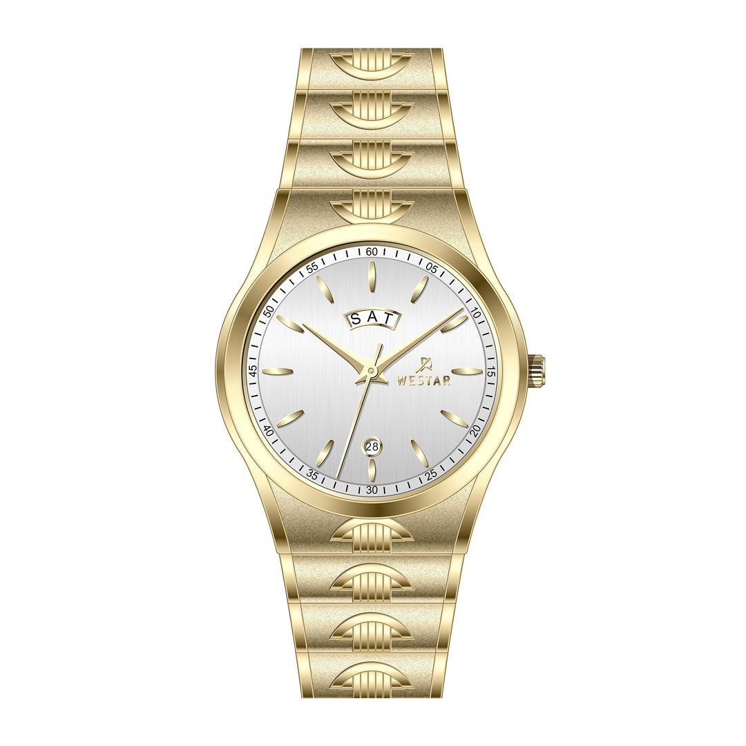 Westar Executive  Gents White Dial Quartz Watch - EX7641GPN101