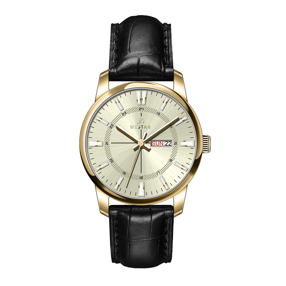 Westar Executive Gents Light Champagne Dial Quartz Watch - EX7645GPN102