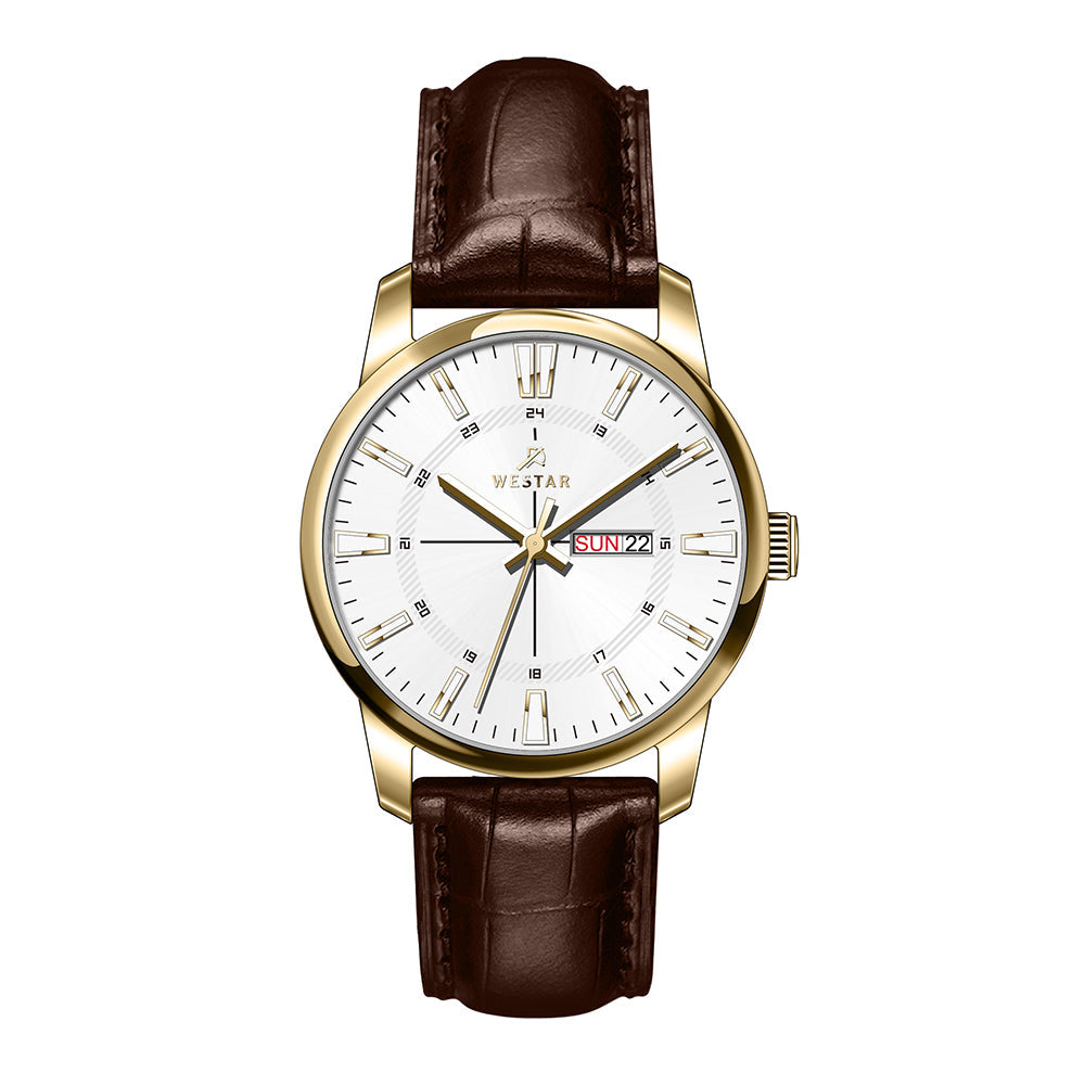 Westar Executive Gents White Dial Quartz Watch - EX7645GPN121