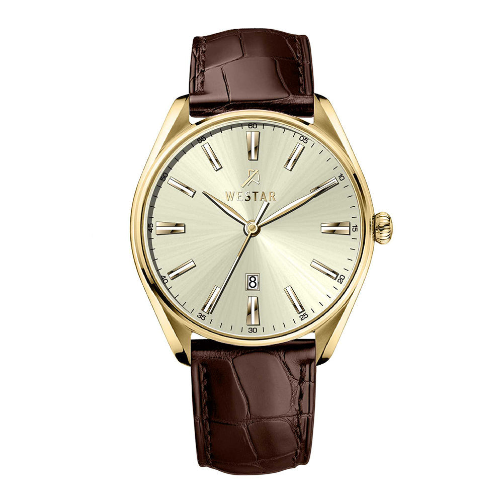 Westar Executive Gents Light Champagne Dial Quartz Watch - EX7651GPN122